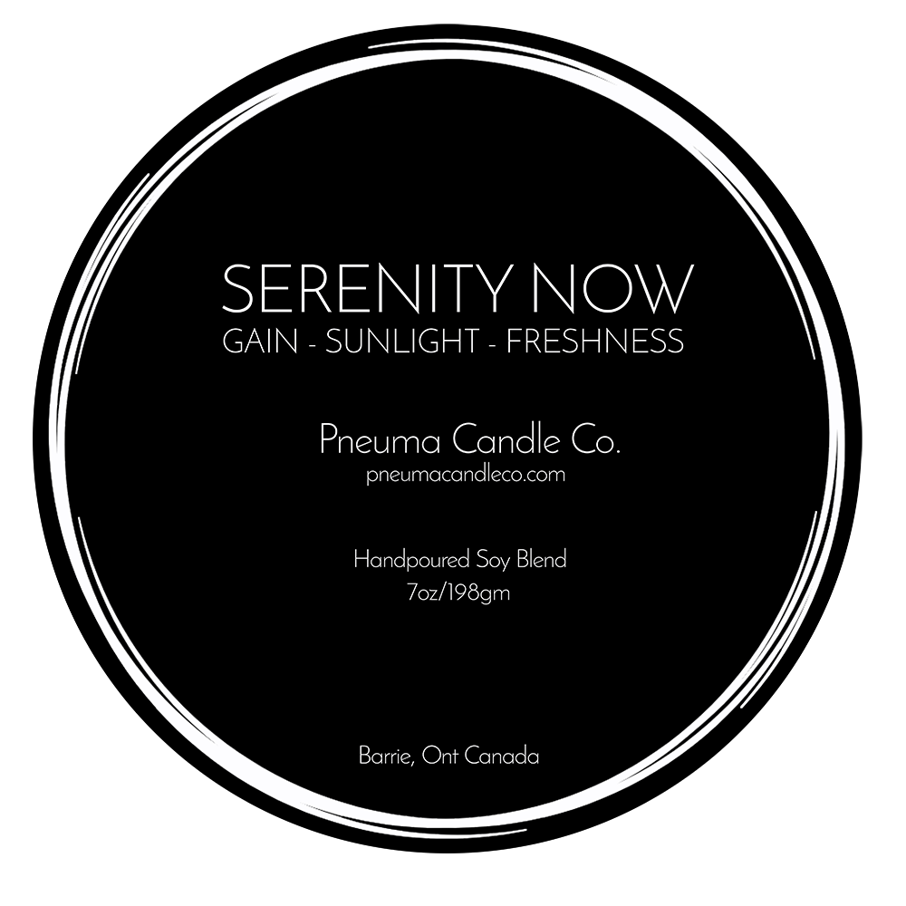 Serenity Now- 7oz Soy Blend Hand Crafted Candle